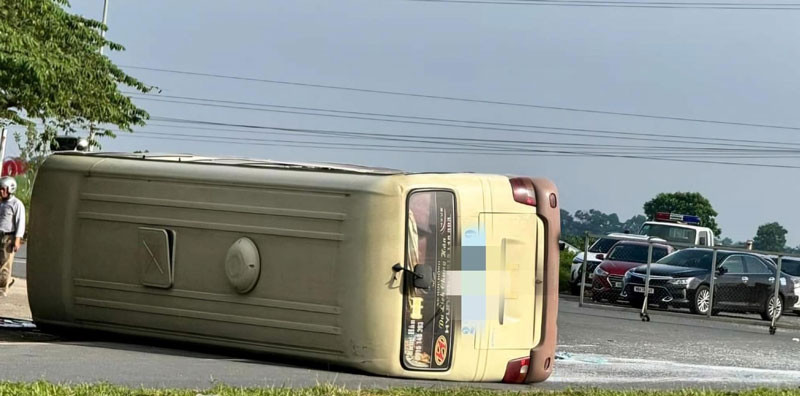 Hiện trường vụ tai nạn. Ảnh: CSGT Vĩnh Phúc