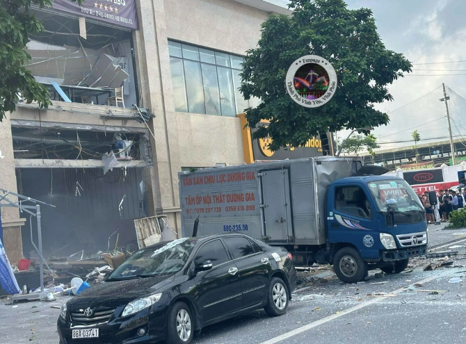 Hiện trường vụ nổ. Ảnh: MXH