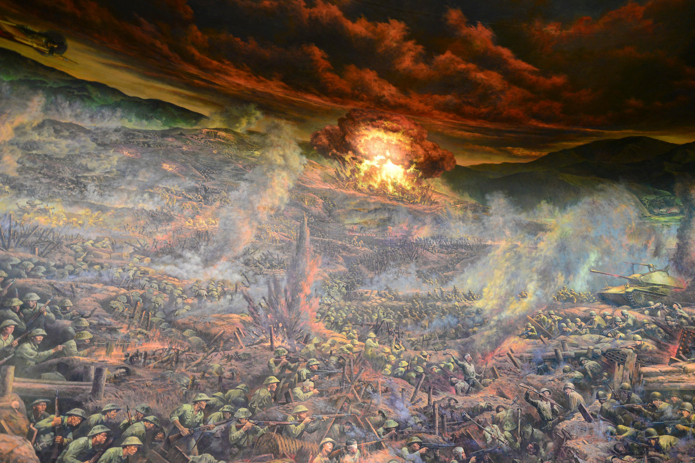 Đây là một phân cảnh Trường đoạn 3 mô tả cảnh cho nổ khối bộc phá trên đồi cao A1. Chiến dịch Điện Biên Phủ được khắc họa như một khúc Tráng ca lịch sử, tái hiện cả một sự kiện rộng về không gian, dài về thời gian, đầy ắp mầu sắc và âm thanh, ngồn ngộn về tình tiết và nhân vật, từ những nét vẽ đầu tiên đến những nét vẽ cuối cùng.