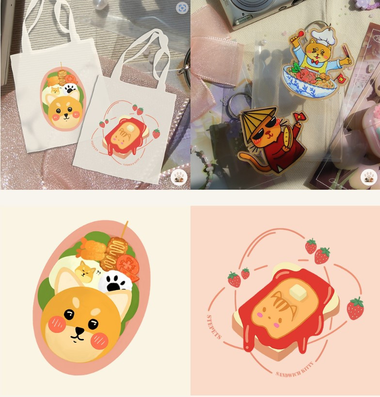 Một số thiết kế của Châu cho dự án stePets (Hình: NVCC) Một số thiết kế của Châu cho dự án stePets (Hình: NVCC)