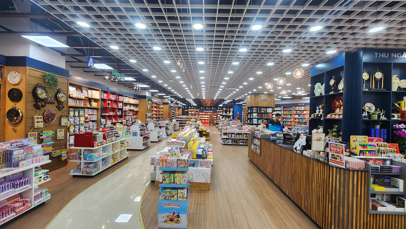 Không gian nhà sách.