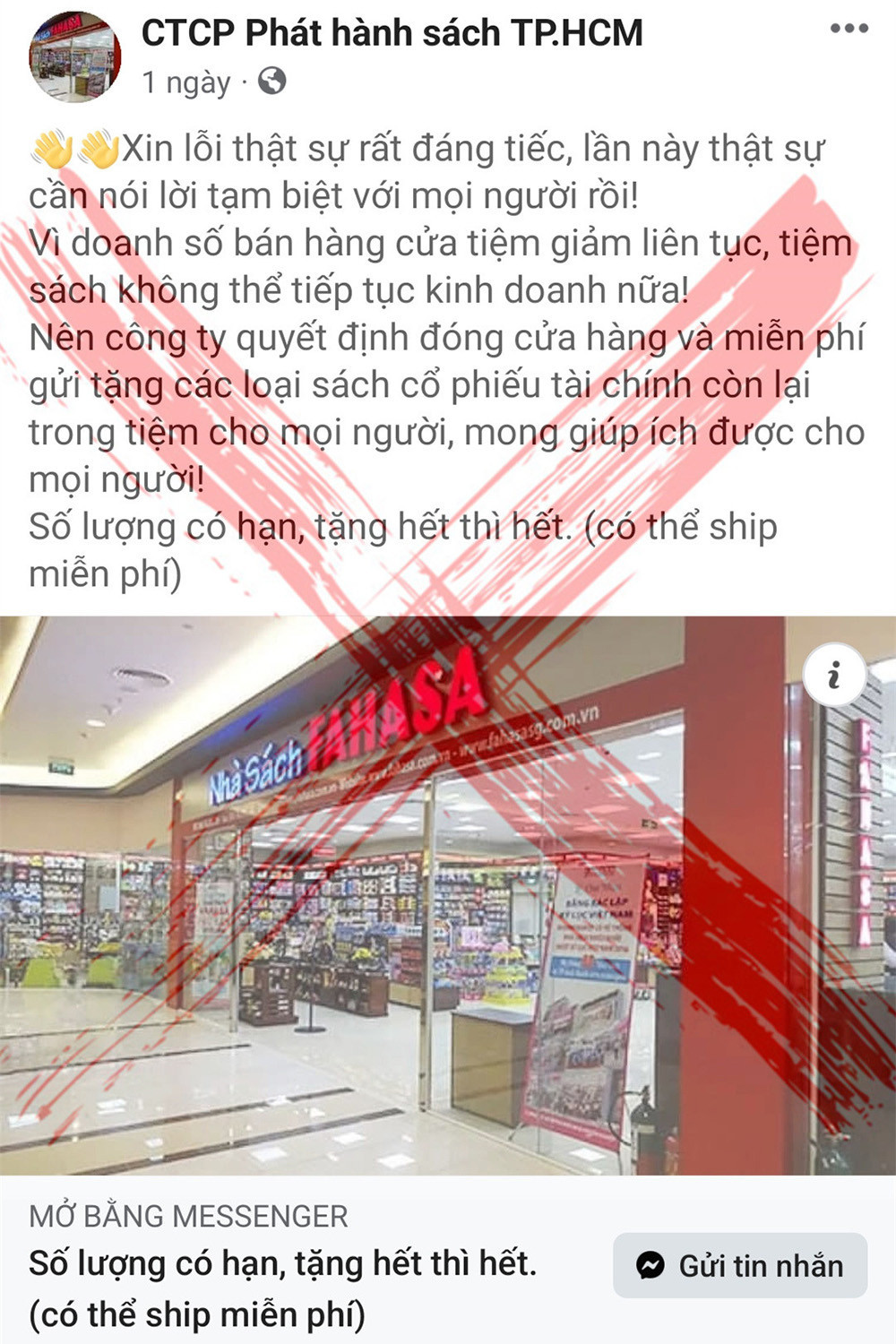 Thông tin giả mạo.