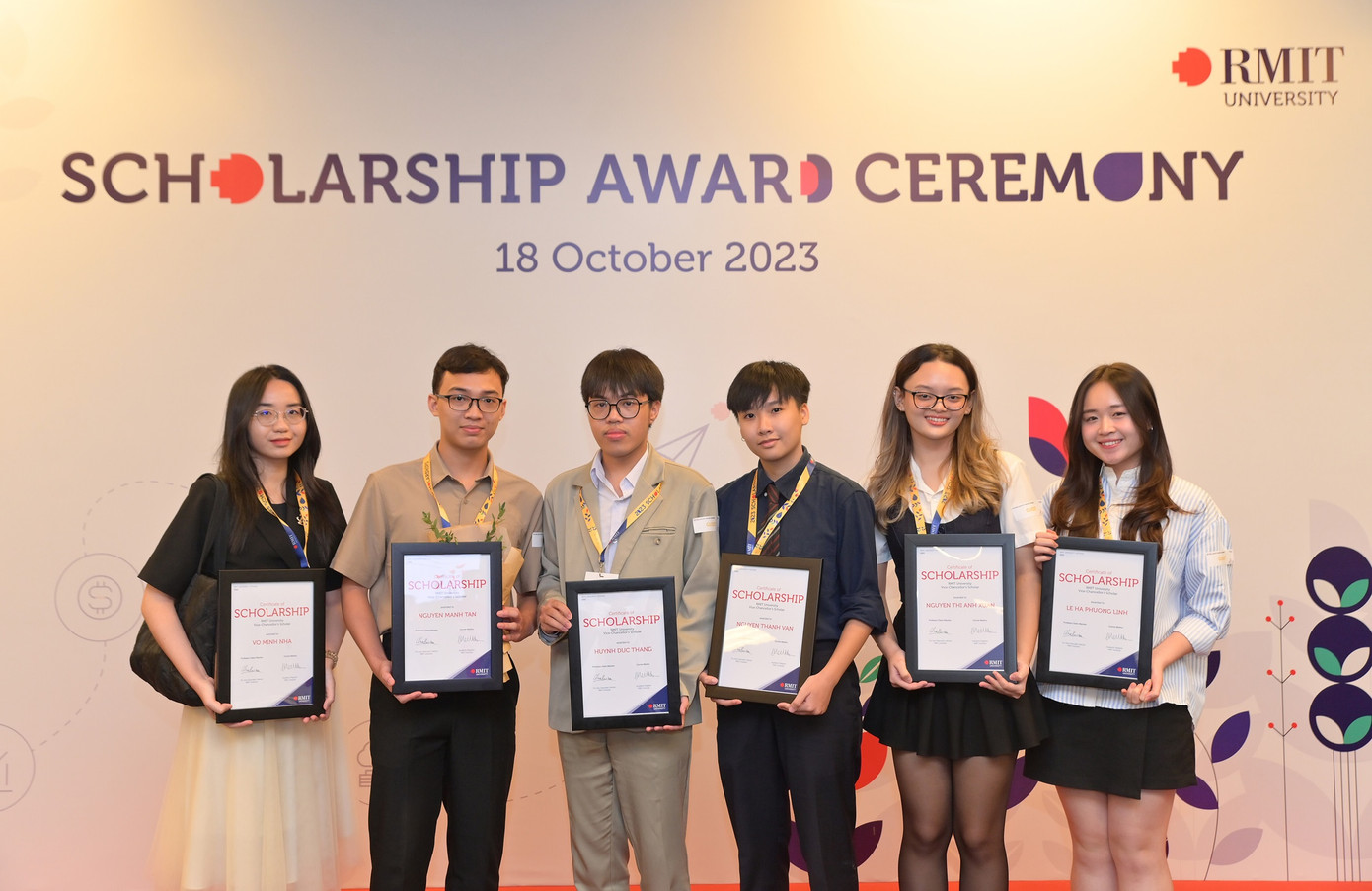 Sinh viên nhận Học bổng toàn phần năm 2023 tại cơ sở Nam Sài Gòn, RMIT Việt Nam.