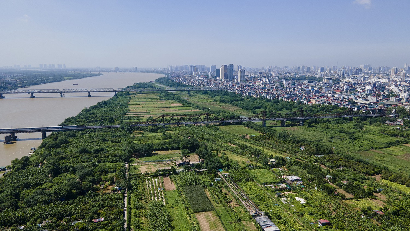 Khu vực bãi giữa sông Hồng