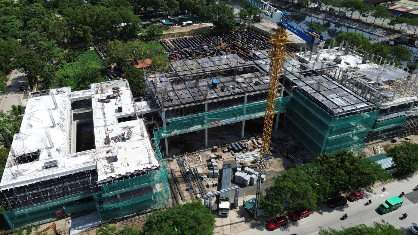 Một ô đất chậm triển khai đang được quận Hoàng Mai đầu tư xây dựng trường học Một ô đất chậm triển khai đang được quận Hoàng Mai đầu tư xây dựng trường học