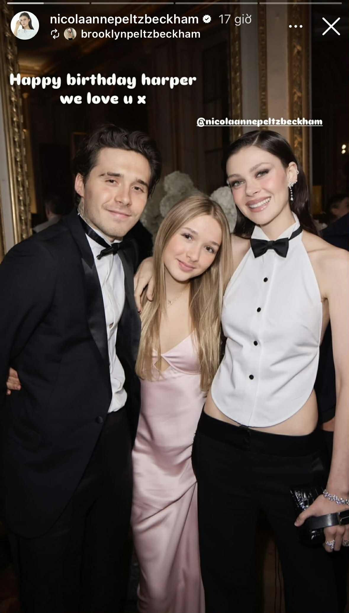 Brooklyn và Nicola Peltz có chung thông điệp sinh nhật gửi Harper Seven.