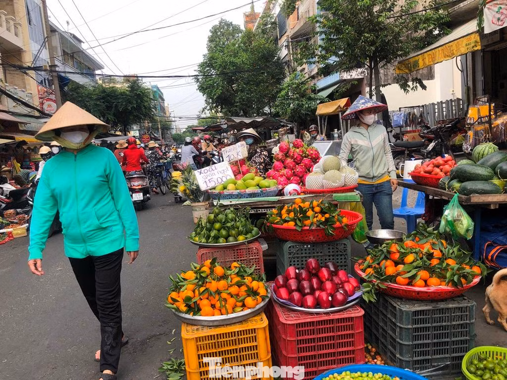 Dù trái cây được niêm yết giá rất rẻ nhưng lại vắng khách mua.