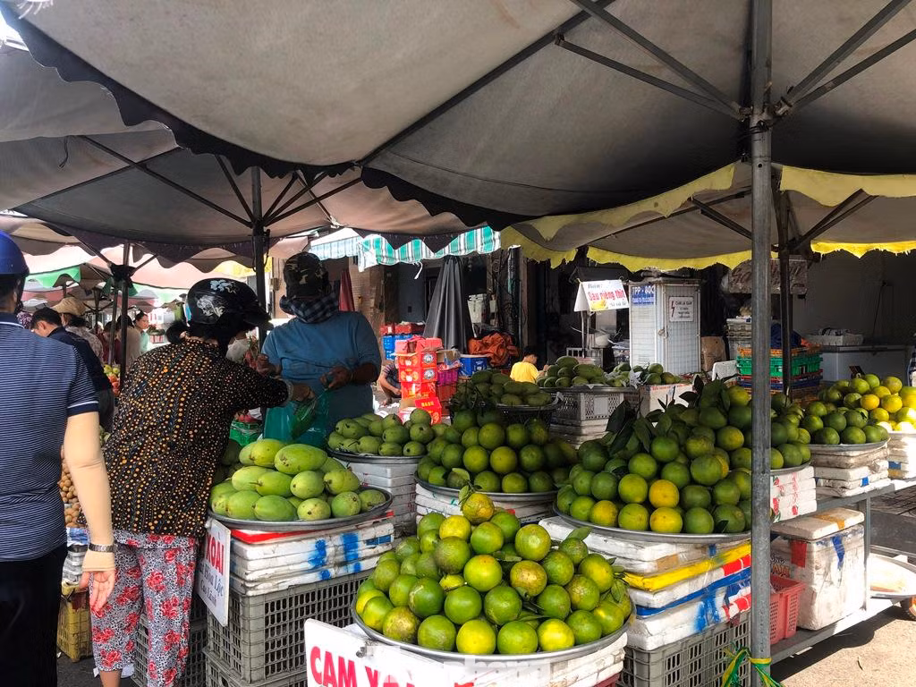 Vun lại mẹt xoài cát Hòa Lộc đã vơi đi hơn một nửa, bà Thu (tiểu thương ngành hàng trái cây chợ Phú Lâm, quận 6) hồ hởi: “Từ sáng sớm chợ đã tấp nập cảnh bán mua. Hôm nay tôi nhập về gần cả tạ trái cây gồm xoài, thanh long, chôm chôm, nhãn… để phục vụ cho 2 ngày rằm là 14-15. Tuy nhiên hiện nay nay đã bán hơn phân nửa. Có thể ngày mai (15/7 âm lịch) sức mua sẽ còn tăng cao nên tôi đang liên hệ với đầu mối để lấy thêm”.