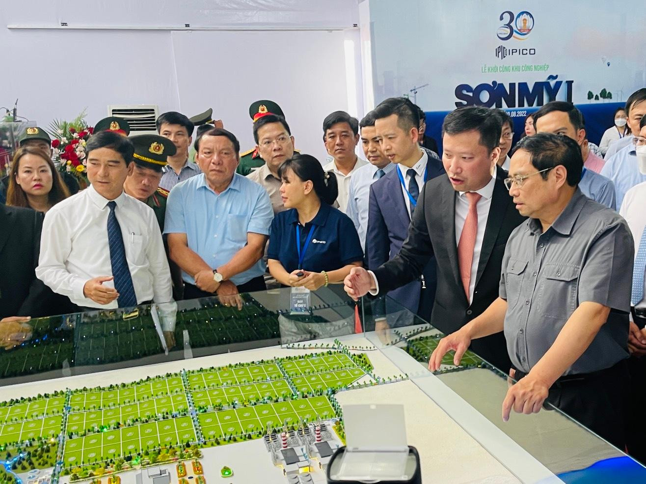 Thủ tướng Phạm Minh Chính dự lễ khởi công Khu công nghiệp Sơn Mỹ 1