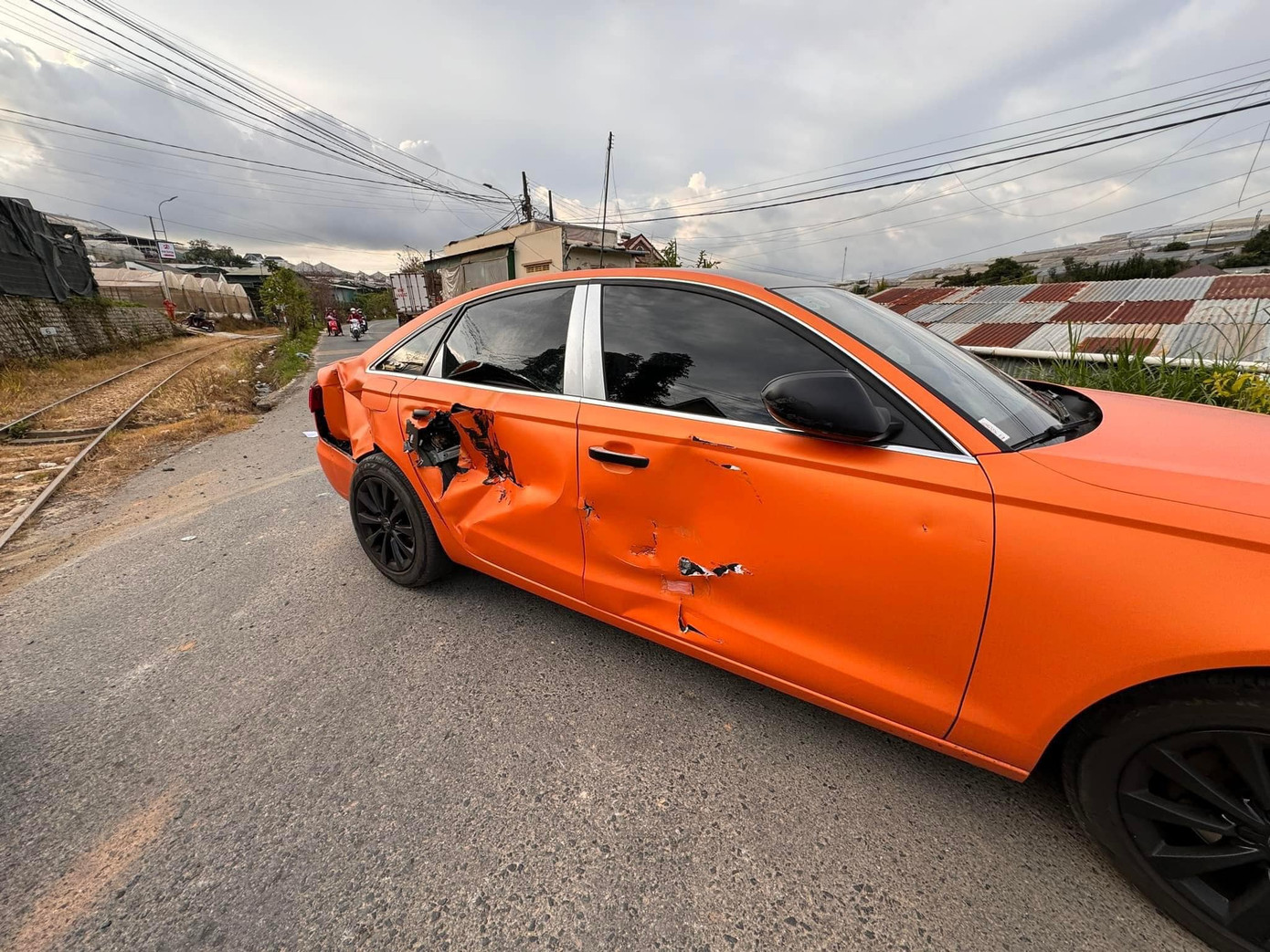 Hiện trường vụ tai nạn.