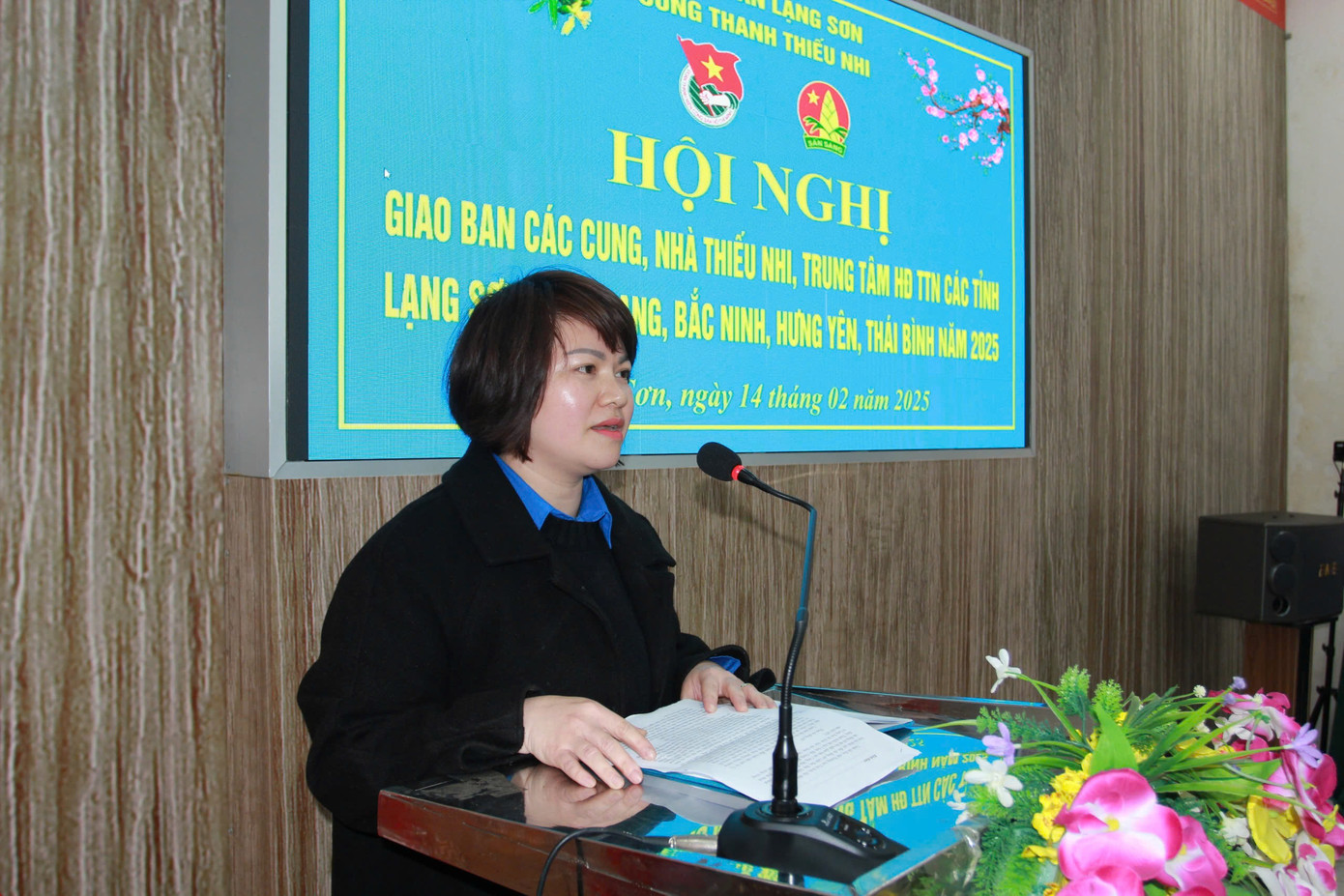 Đại diện Hội đồng Đội tỉnh Lạng Sơn phát biểu tại chương trình.