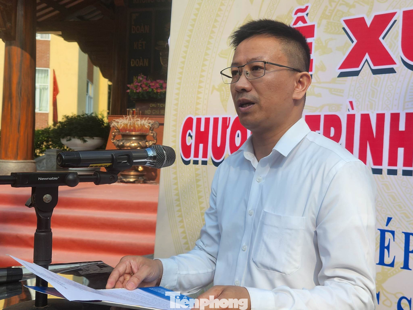 Đại diện phụ huynh học sinh có con, em tham gia &quot;Học kỳ trong quân đội&quot; lần này tin tưởng các em sẽ có 10 ngày ấn tượng, trưởng thành, xứng đáng với sự kỳ vọng của gia đình, người thân. Ảnh: Duy Chiến