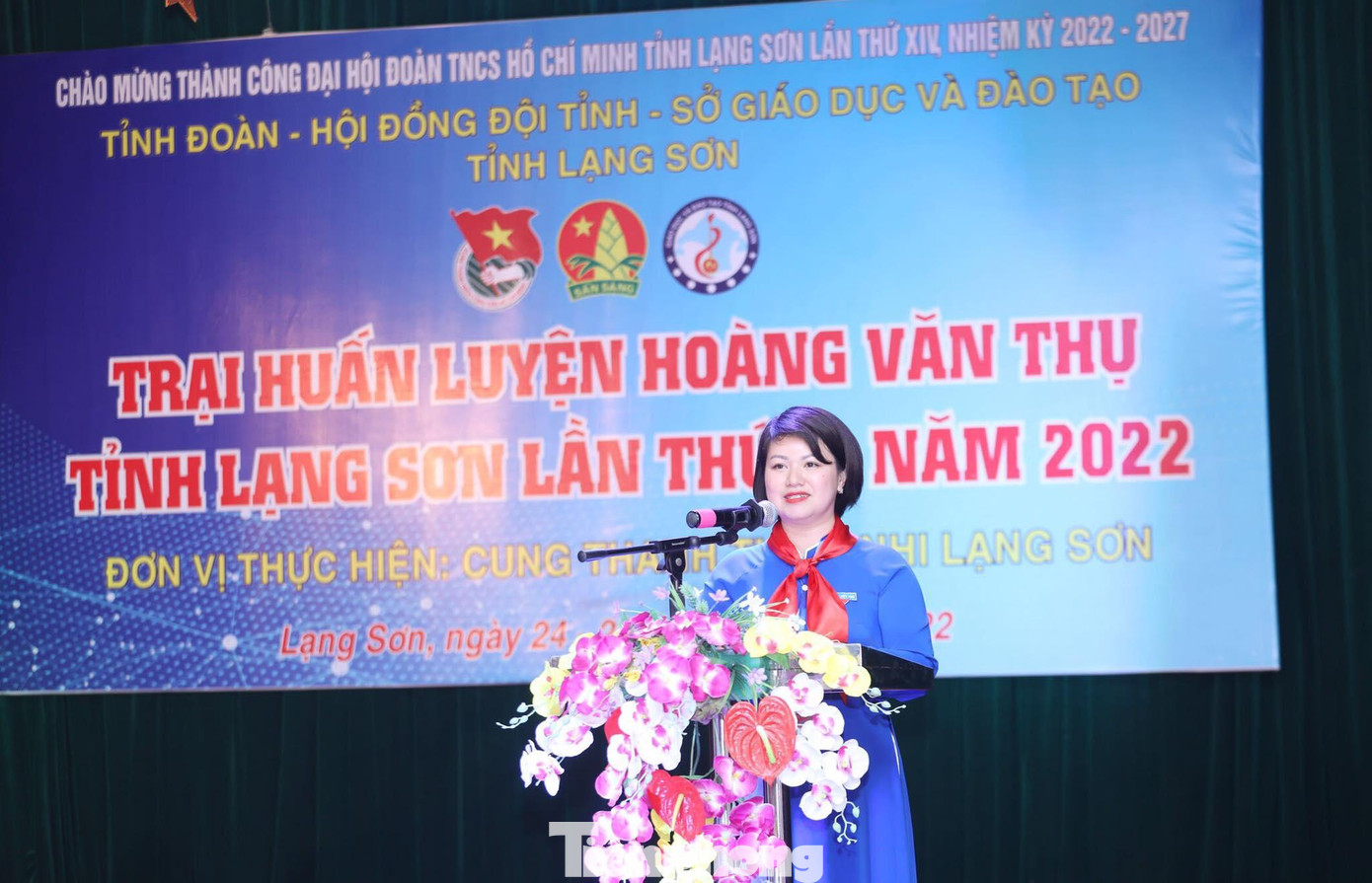 Chị Lê Thùy Dung, Phó Bí thư Tỉnh Đoàn - Chủ tịch Hội đồng Đội tỉnh Lạng Sơn cho rằng, mỗi lần tham gia trại huấn luyện Hoàng Văn Thụ lại được tiếp thêm bầu nhiệt huyết tuổi trẻ, sẵn sàng vì đàn em thân yêu - Ảnh: Duy Chiến