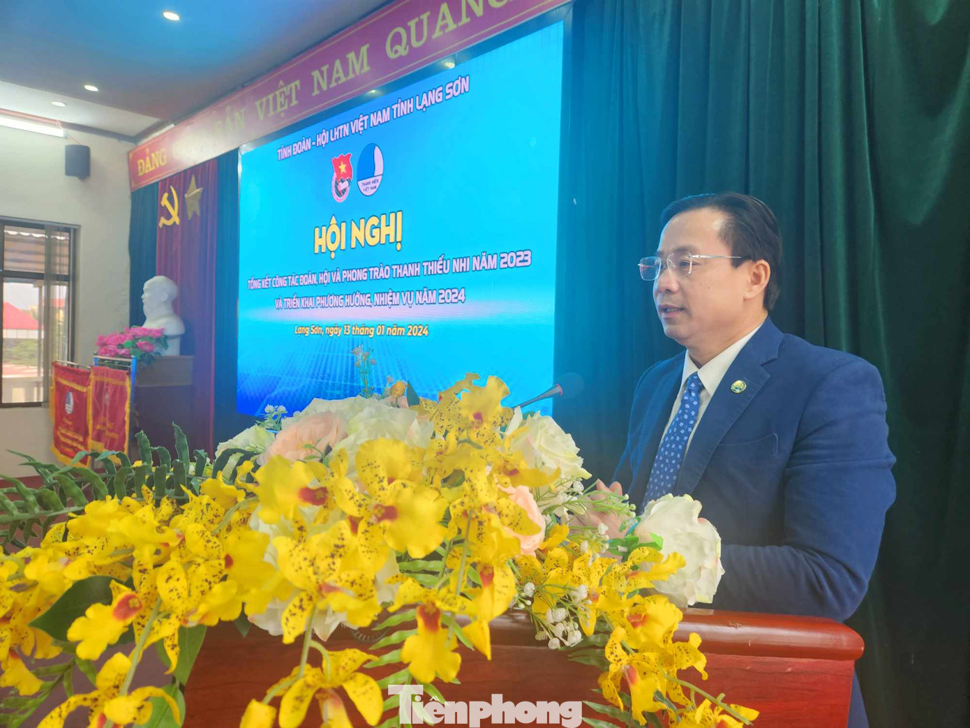 Đồng chí Hoàng Văn Nghiệm - Phó Bí thư Thường trực Tỉnh ủy Lạng Sơn mong muốn tuổi trẻ tỉnh nhà nỗ lực, giành nhiều thành tích to lớn hơn nữa. Ảnh: Duy Chiến