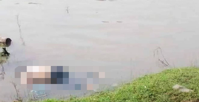 Hiện trường phát hiện thi thể trôi sông. Ảnh: LS Hiện trường phát hiện thi thể trôi sông. Ảnh: LS