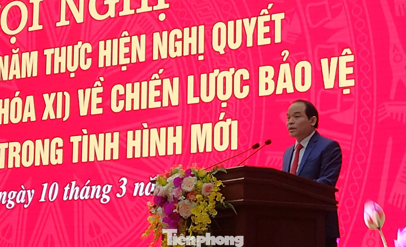 Bí thư Tỉnh ủy Lạng Sơn Nguyễn Quốc Đoàn phát biểu. Ảnh: Duy Chiến