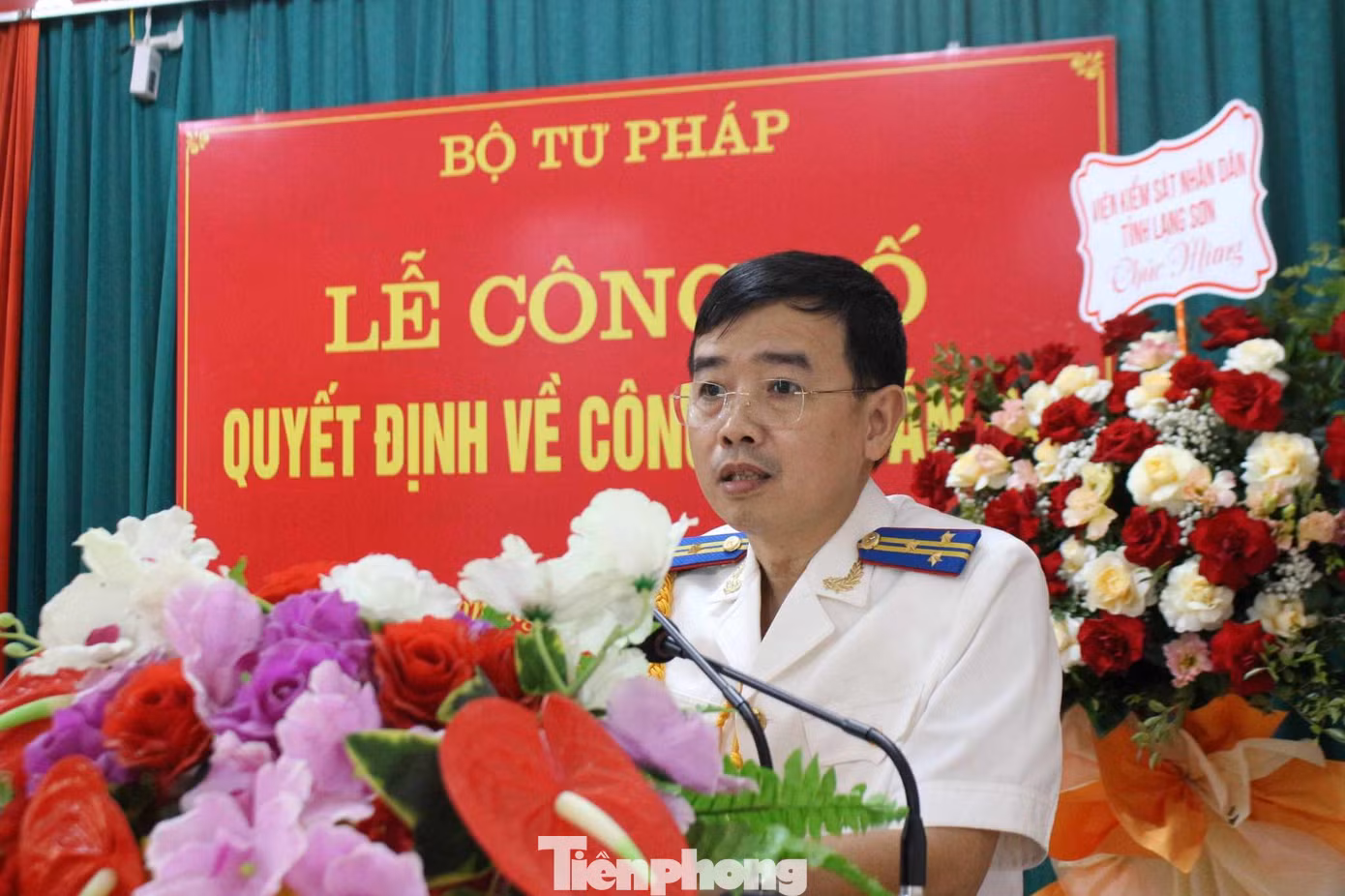 Tân Cục trưởng Nguyễn Hữu Tài phát biểu nhận nhiệm vụ.
