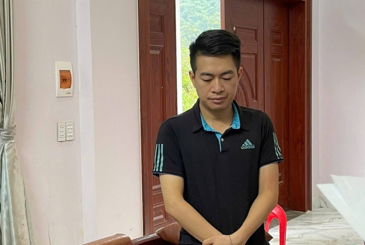 Đối tượng Chu Lai tại cơ quan công an. Đối tượng Chu Lai tại cơ quan công an.