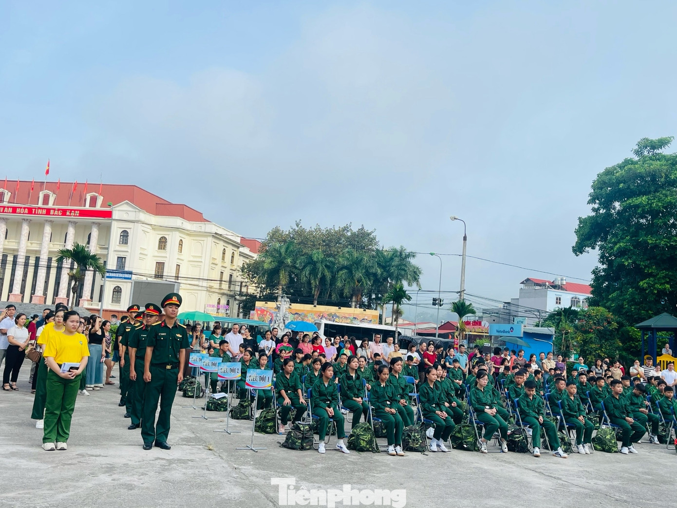 90 chiến sỹ nhí tham gia "Học kỳ trong quân đội". Ảnh: H.T