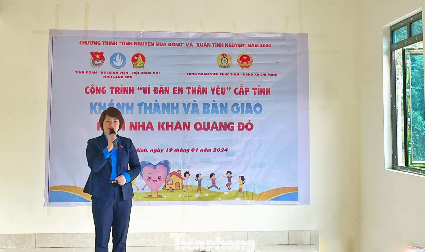Chị Lê Thùy Dung - Phó Bí thư Tỉnh Đoàn, Chủ tịch Hội đồng Đội nhấn mạnh, đây là công trình ý nghĩa dịp Tết đến, xuân về. Ảnh: Duy Chiến Chị Lê Thùy Dung - Phó Bí thư Tỉnh Đoàn, Chủ tịch Hội đồng Đội nhấn mạnh, đây là công trình ý nghĩa dịp Tết đến, xuân về. Ảnh: Duy Chiến