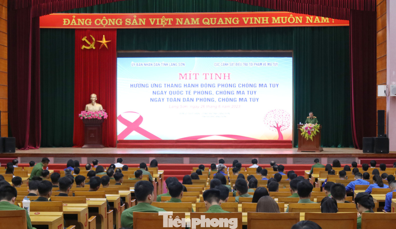 Quang cảnh buổi lễ mít tinh hưởng ứng Tháng phòng chống ma túy 2023. Ảnh: Duy Chiến