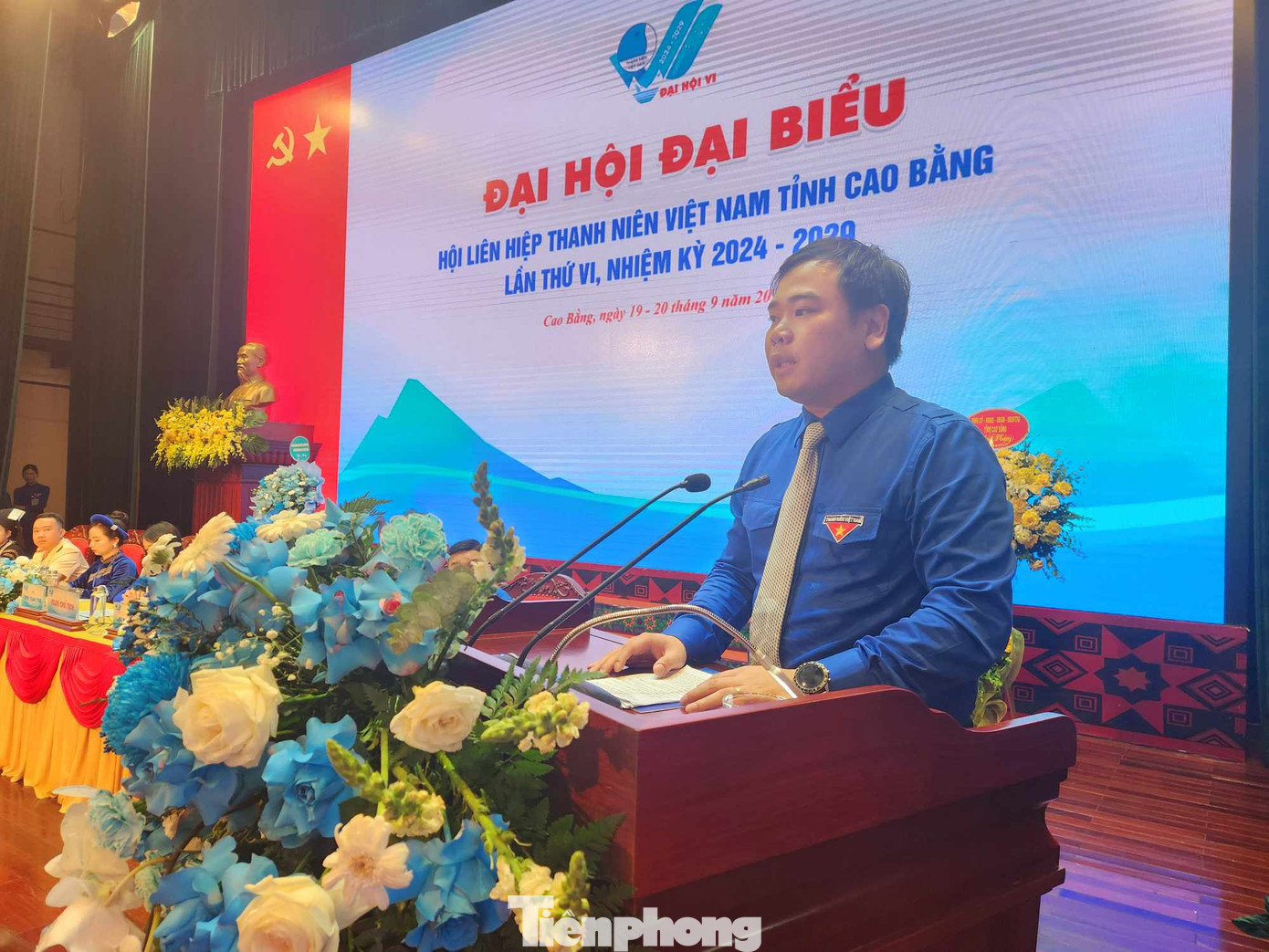 Anh Nguyễn Xuân Hiếu - Phó Chủ tịch Trung ương Hội LHTN Việt Nam mong muốn thanh niên Cao Bằng nỗ lực hơn nữa, giành nhiều thành tích trên mọi mặt công tác. Ảnh: Duy Chiến