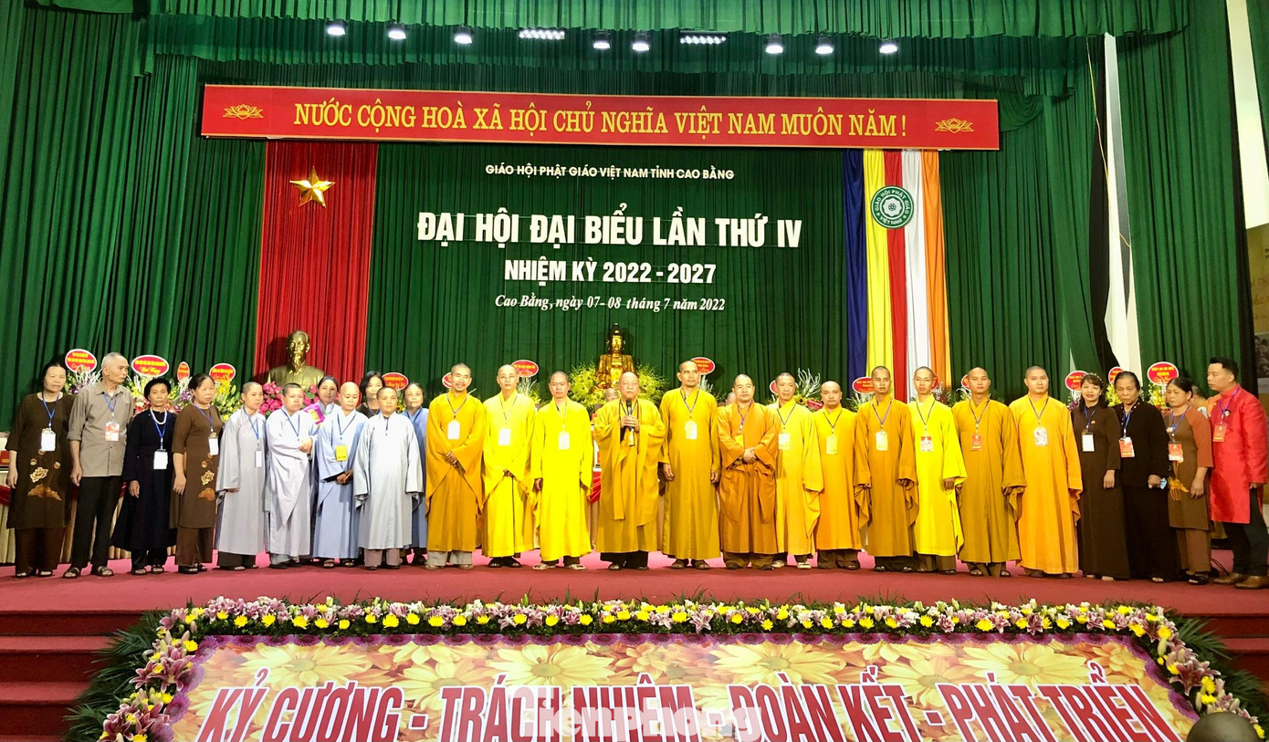 Ban trị sự Giáo hội Phật giáo Việt Nam tỉnh Cao Bằng ra mắt đại hội -Ảnh: TL Ban trị sự Giáo hội Phật giáo Việt Nam tỉnh Cao Bằng ra mắt đại hội -Ảnh: TL