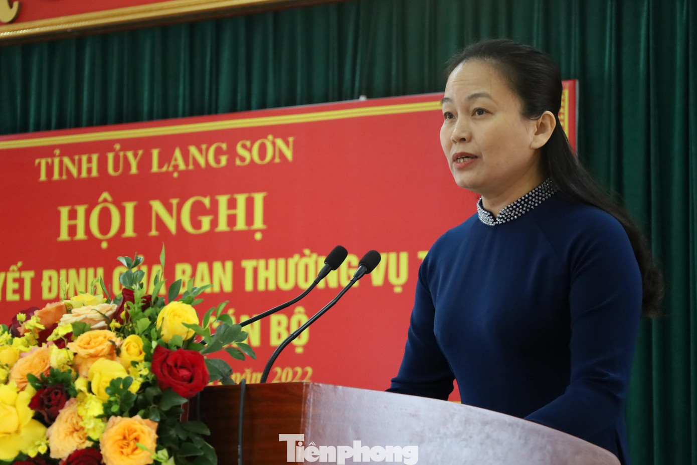 Nữ Bí thư Thành ủy Lạng Sơn Đoàn Thị Loan phát biểu nhận nhiệm vụ. Ảnh: Duy Chiến Nữ Bí thư Thành ủy Lạng Sơn Đoàn Thị Loan phát biểu nhận nhiệm vụ. Ảnh: Duy Chiến