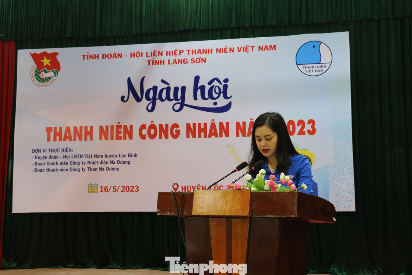 Chị Đinh Thị Anh Thư - Bí thư Tỉnh Đoàn Lạng Sơn phát biểu tại chương trình. Ảnh: Duy Chiến Chị Đinh Thị Anh Thư - Bí thư Tỉnh Đoàn Lạng Sơn phát biểu tại chương trình. Ảnh: Duy Chiến