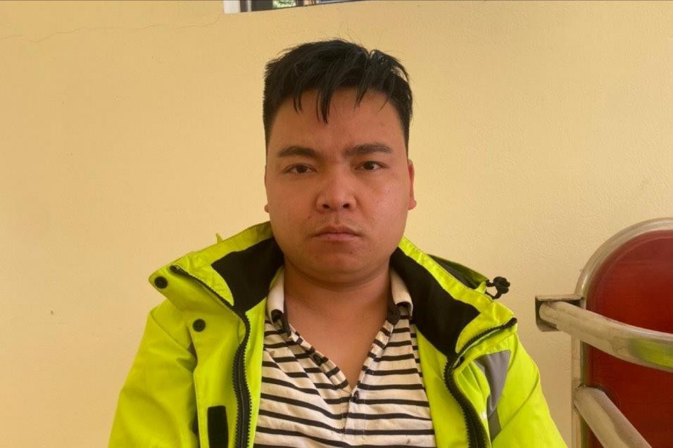 Đối tượng Bùi Văn Thái tại cơ quan điều tra.