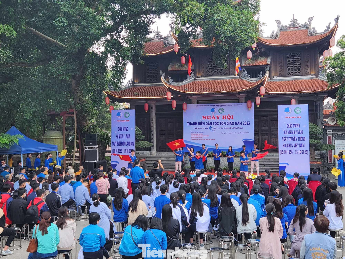 Sôi nổi Ngày hội thanh niên dân tộc, tôn giáo năm 2023 tại Chùa Thành, Lạng Sơn. Ảnh: Duy Chiến