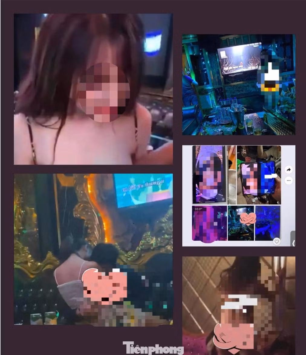 Các hình ảnh phát tán trên mạng ghi lại cảnh nhóm thanh niên nam nữ uống rượu bia và cởi bỏ quần áo khi hát karaoke (ảnh cắt từ Clip)