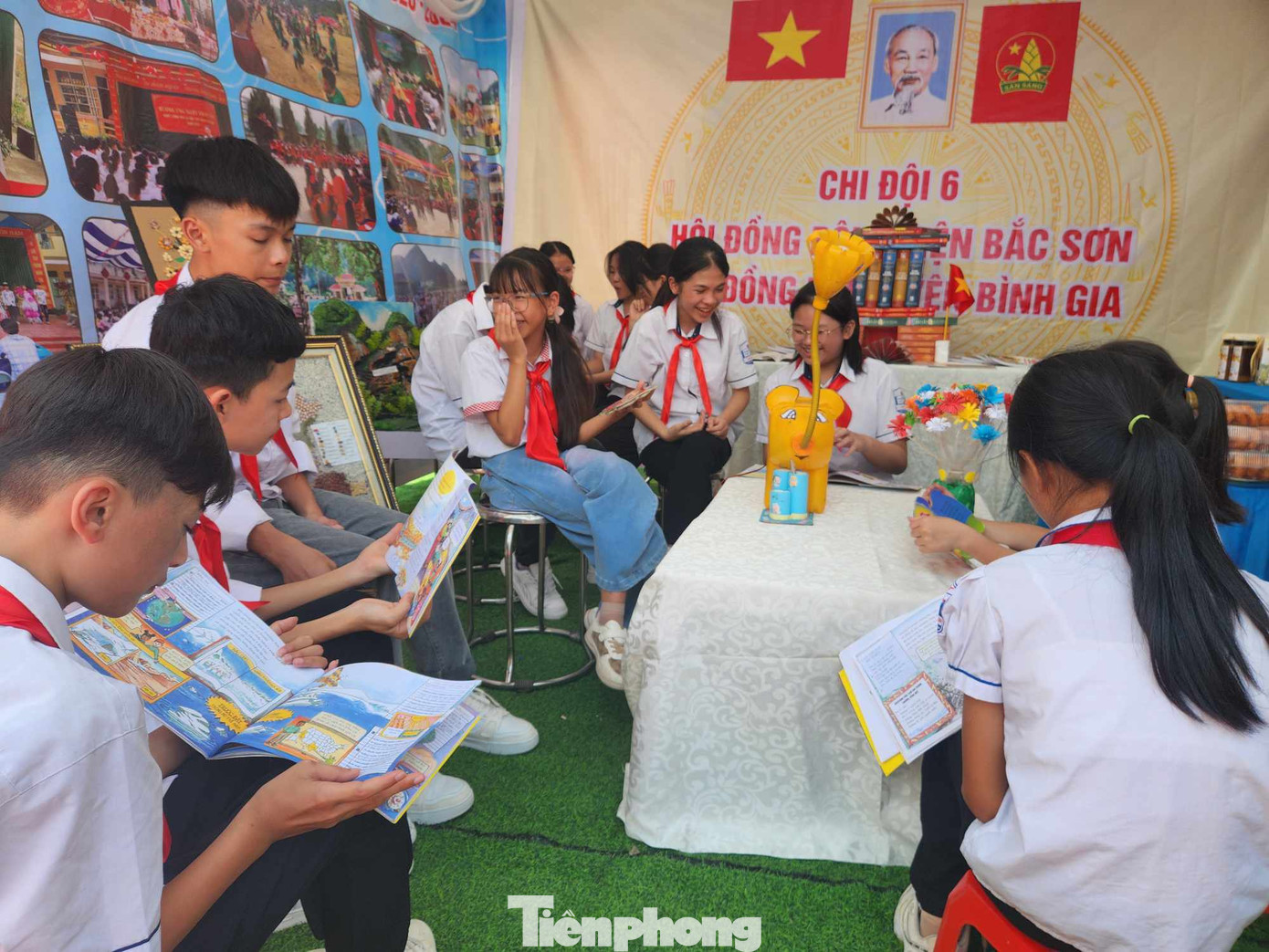 Không gian đọc sách tại Hội trại. Ảnh: Duy Chiến