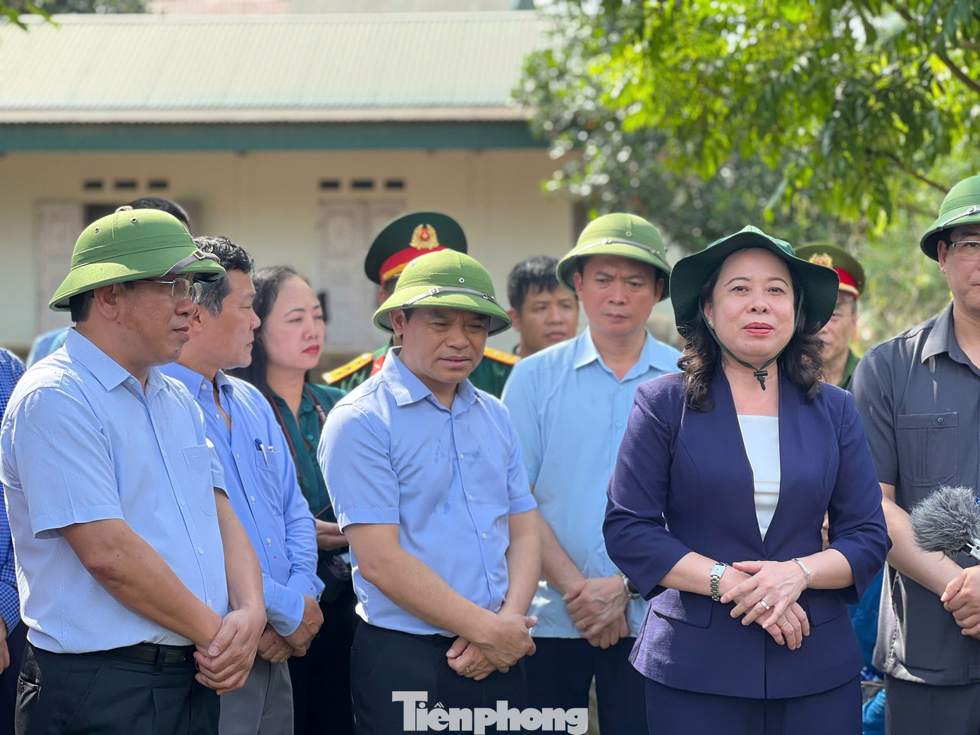 Phó Chủ tịch nước Võ Thị Ánh Xuân ghi nhận những cố gắng, nỗ lực của Lạng Sơn trong công tác phòng chống bão lũ. Ảnh: Duy Chiến