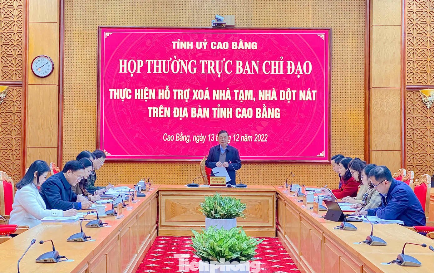 Quang cảnh cuộc họp ban chỉ đạo thực hiện hỗ trợ xóa nhà tạm, nhà dột nát trên địa bàn tỉnh Cao Bằng -Ảnh: CB Quang cảnh cuộc họp ban chỉ đạo thực hiện hỗ trợ xóa nhà tạm, nhà dột nát trên địa bàn tỉnh Cao Bằng -Ảnh: CB