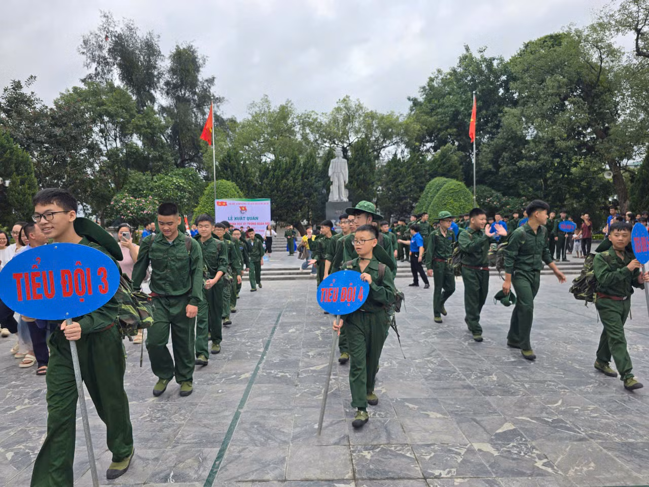 Khoảng một tuần trong quân ngũ, các chiến sĩ nhí xứ Lạng sẽ được học tập, trải nghiệm nhiều hoạt động bổ ích, lý thú. Ảnh: Duy Chiến