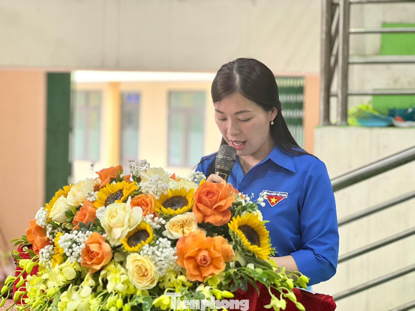 Chị Nông Thị Nhung - Phó Bí thư Tỉnh Đoàn Cao Bằng phát biểu khai mạc.