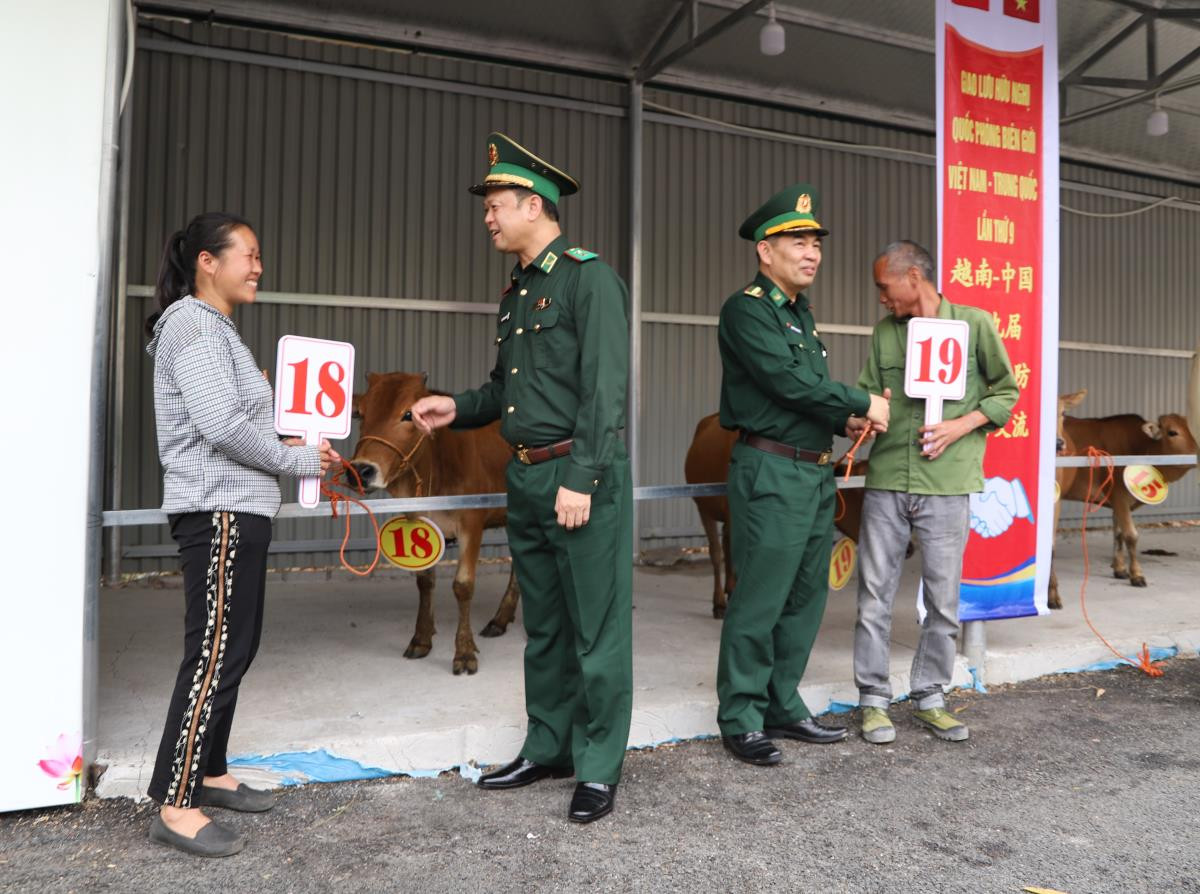 Trong khuôn khổ chương trình Giao lưu hữu nghị Quốc phòng Việt- Trung lần thứ 9, Bộ Quốc phòng Việt Nam đã huy động nguồn lực để tặng bò giống cho 20 hộ gia đình trên khu vực biên giới tỉnh Lạng Sơn. Đối với họ, bò giống là giá trị lớn, là sinh kế, hi vọng để vươn lên thoát nghèo. Mọi người đều rất phấn khởi nhận và đưa bò giống về nhà.