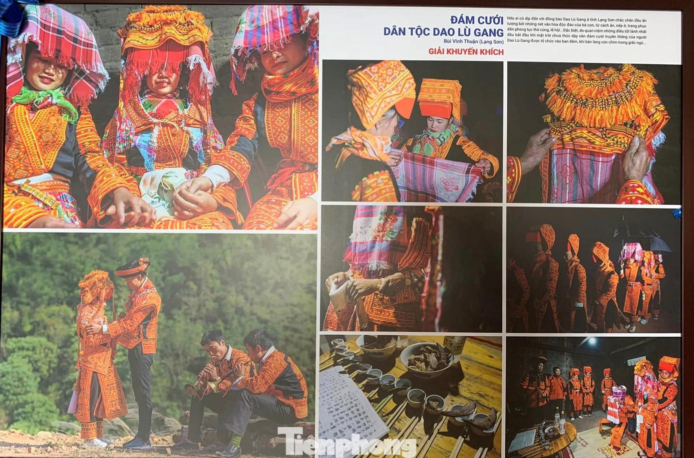 Bộ ảnh "Đám cưới dân tộc người Dao Lù Gang" của tác giả Bùi Vĩnh Thuận (tỉnh Lạng Sơn) đạt giải khuyến khích -Ảnh: PV