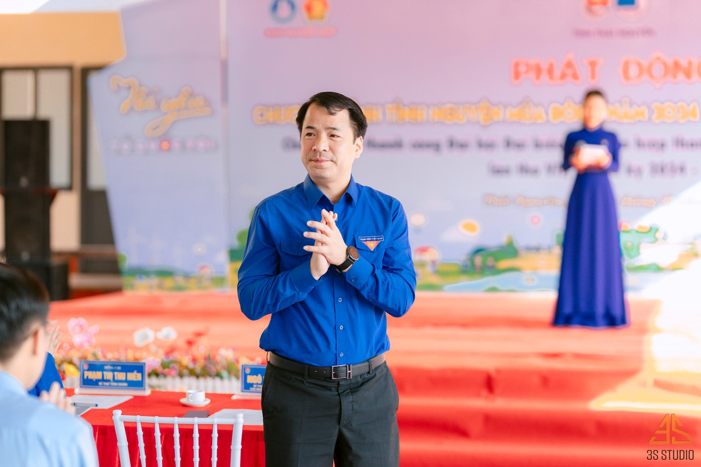 Anh Ngô Văn Cương- Bí thư Trung ương Đoàn tham dự chương trình.