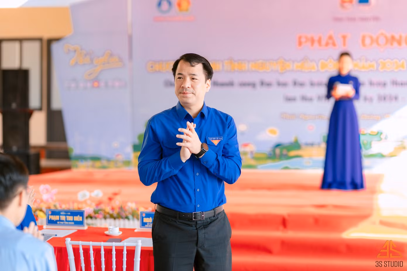 Anh Ngô Văn Cương- Bí thư Trung ương Đoàn tham dự chương trình.