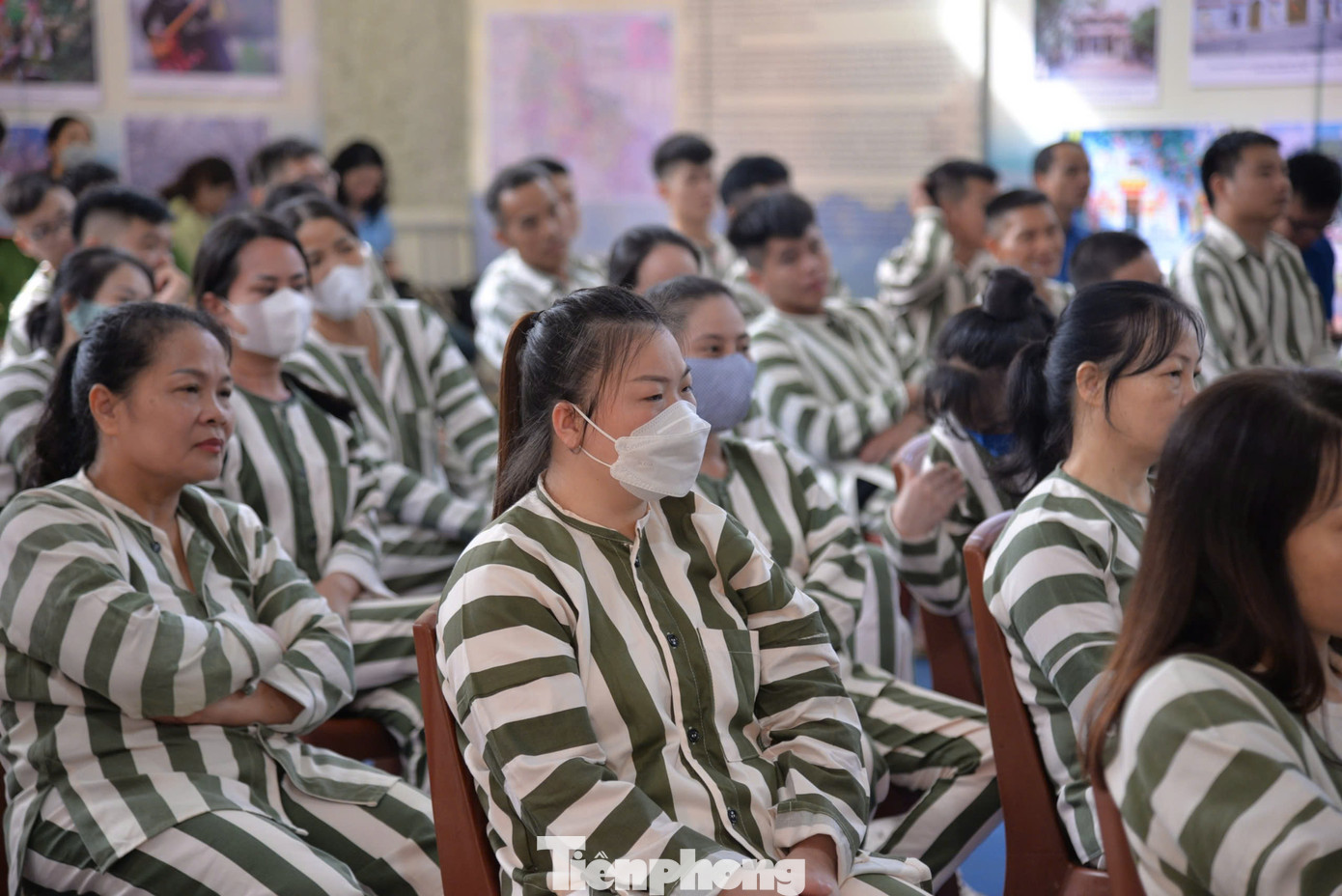 Chương trình hướng thiện được các phạm nhân tích cực tham gia.