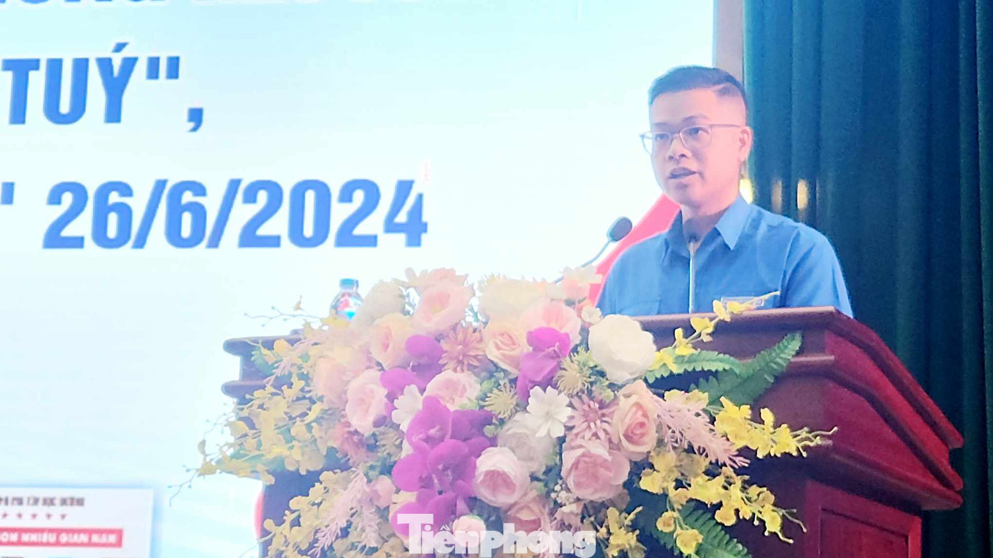 Anh Ngô Đình Vinh - đoàn viên Sở Lao động- Thương binh- xã hội tỉnh Lạng Sơn nhấn mạnh, tuổi trẻ địa phương tích cực tham gia phòng chống tệ nạn ma túy.