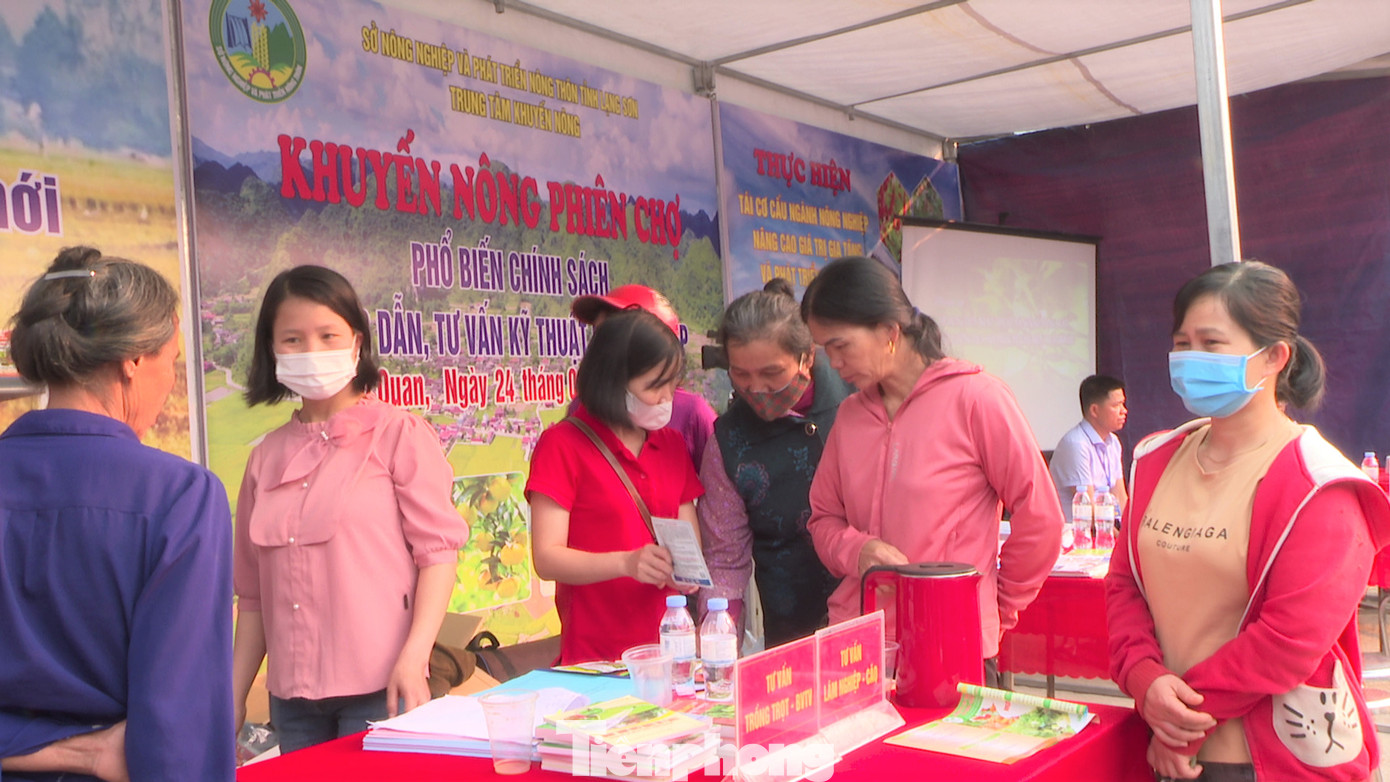 Bà con nông dân xứ Lạng đến tham gia "khuyến nông phiên chợ" rất đông Bà con nông dân xứ Lạng đến tham gia "khuyến nông phiên chợ" rất đông