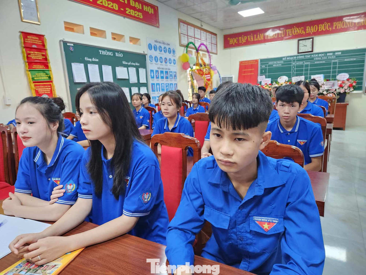 Đoàn viên trẻ của Trung tâm GDNN-GDTX Cao Lộc chủ yếu là người dân tộc thiểu số, sống ở vùng xa, biên giới. Ảnh: Duy Chiến