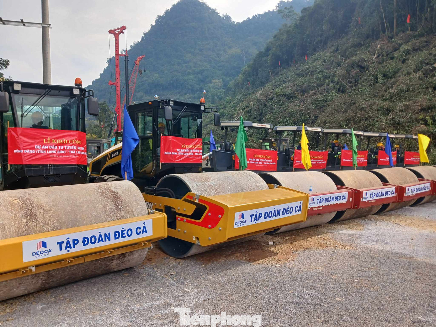 Tập đoàn Đèo Cả tập trung nhân lực, vật lực sẵn sàng thi công dự án. Ảnh: Duy Chiến