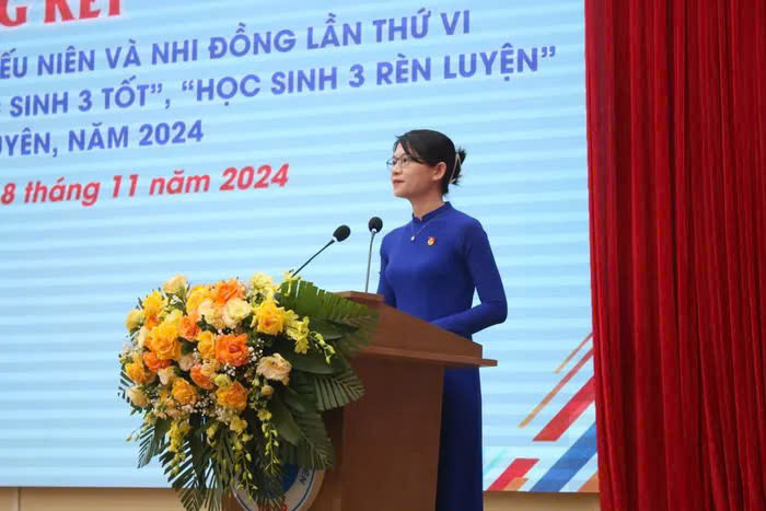 Chị Phạm Thị Thu Hiền- Bí thư Tỉnh Đoàn Thái Nguyên phát biểu tại chương trình.