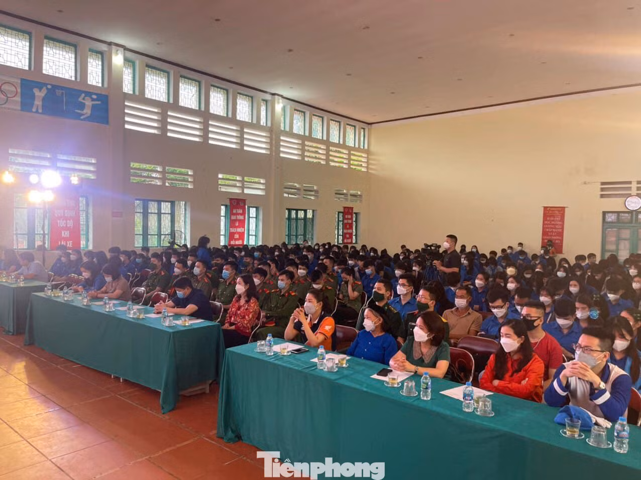Đông đảo ĐVTN trên địa bàn tỉnh Lạng Sơn tham gia "Ngày hội thanh niên với văn hóa giao thông 2022". -Ảnh: Duy Chiến