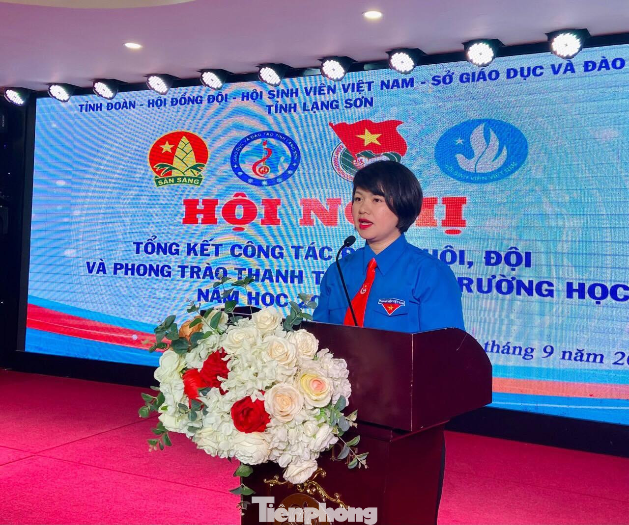 Chị Lê Thùy Dung, Phó Bí thư Tỉnh Đoàn, Chủ tịch Hội đồng Đội tỉnh Lạng Sơn nhấn mạnh, năm qua, phòng trào Đoàn trường học, Hội sinh viên, Hội đồng Đội các cấp trên địa bàn đã ghi dấu ấn riêng sâu sắc trên nhiều lĩnh vực. - Ảnh: Duy Chiến Chị Lê Thùy Dung, Phó Bí thư Tỉnh Đoàn, Chủ tịch Hội đồng Đội tỉnh Lạng Sơn nhấn mạnh, năm qua, phòng trào Đoàn trường học, Hội sinh viên, Hội đồng Đội các cấp trên địa bàn đã ghi dấu ấn riêng sâu sắc trên nhiều lĩnh vực. - Ảnh: Duy Chiến