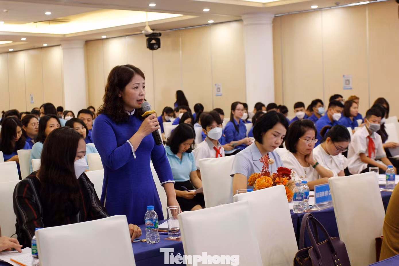 Các đại biểu tham luận, ý kiến để công tác Đoàn- Hội- Đội trường học đạt được nhiều thành tích hơn nữa.- Ảnh: Duy Chiến Các đại biểu tham luận, ý kiến để công tác Đoàn- Hội- Đội trường học đạt được nhiều thành tích hơn nữa.- Ảnh: Duy Chiến